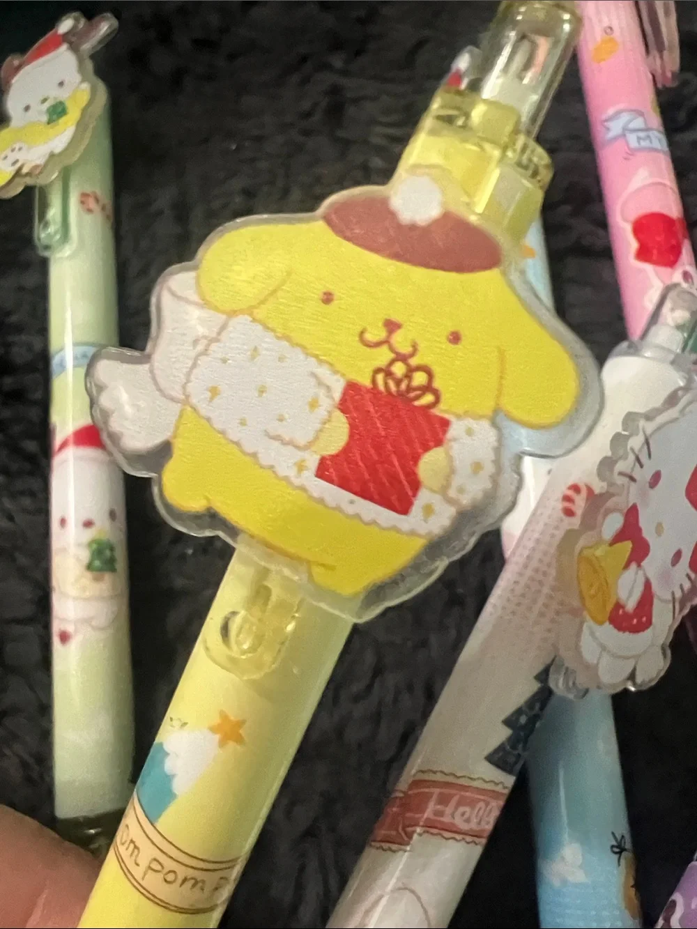 Set of 6 holiday Sanrio character pens - Christmas in July!